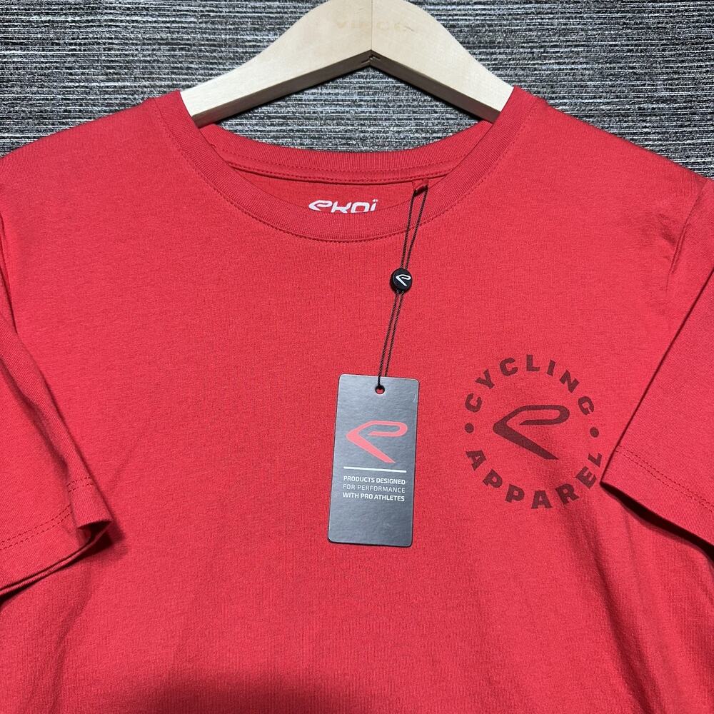 Ekoi Cycling Apparel Shirt Men's Small Red Short Sleeve Rouge